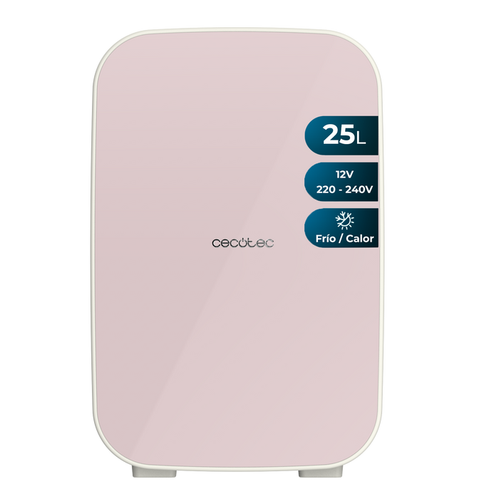 Mini frigider Cecotec Bolero MiniCooling 25L Bahamas Pink, 25 l, clasa E, roz
