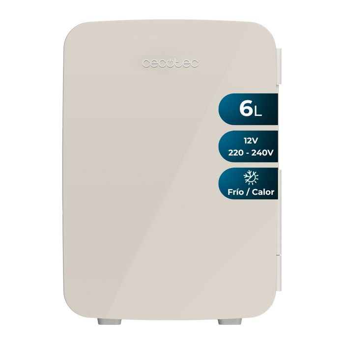 Mini frigider Cecotec Bolero MiniCooling 6L Bahamas Beige, 6 l, răcire și încălzire, 12–220 V, bej