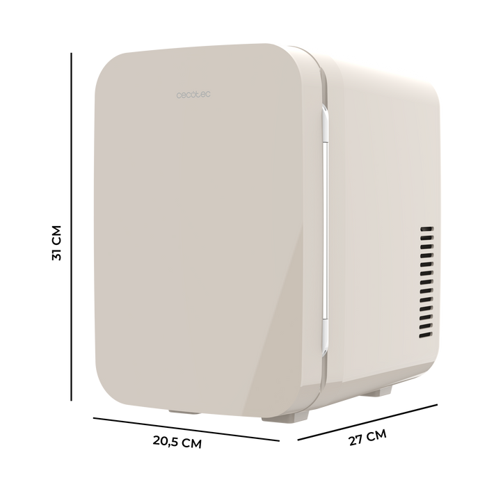 Mini frigider Cecotec Bolero MiniCooling 6L Bahamas Beige, 6 l, răcire și încălzire, 12–220 V, bej