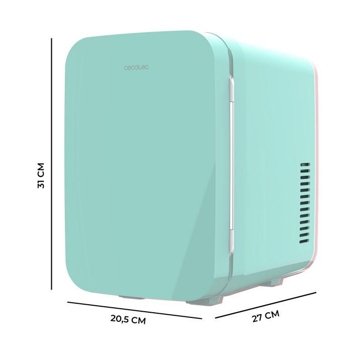 Mini frigider Cecotec Bolero MiniCooling 6L Bahamas Mint, 6 l, 12 V/220 V, 5–65 °C, verde mentă