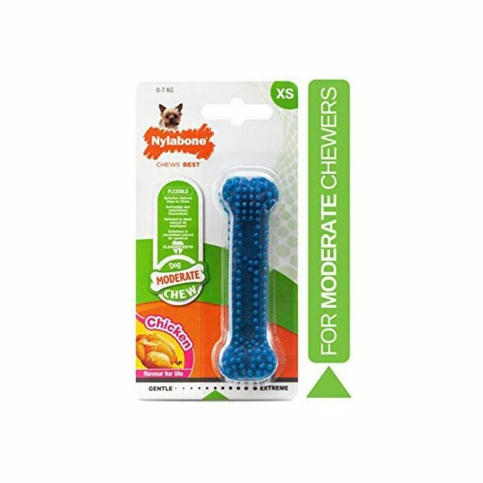 Jucărie pentru câini Nylabone Mic Albastru Natural Pui termoplastic Dimensiunea XS