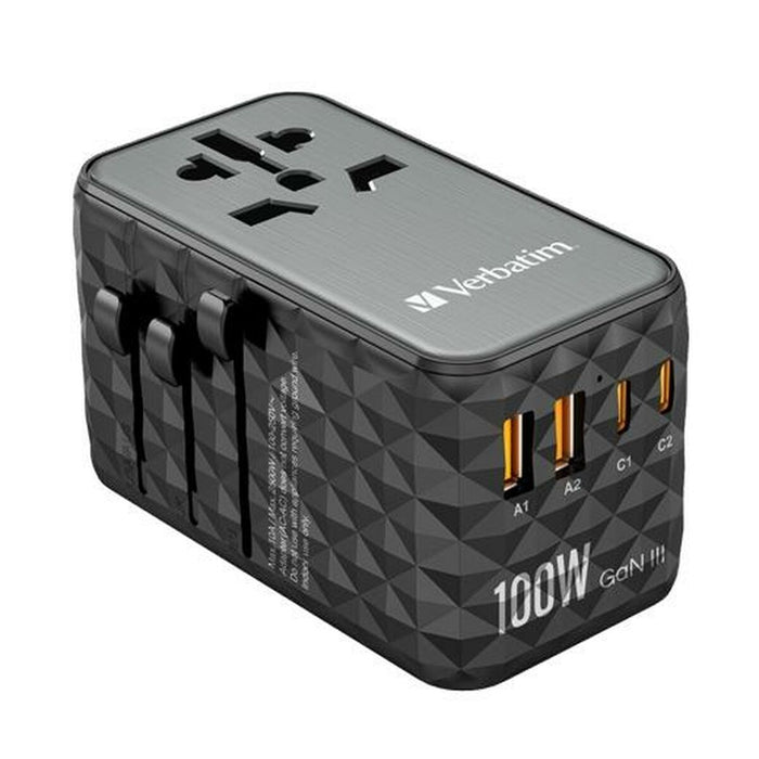 Adaptator Verbatim Negru Gri 100 W
