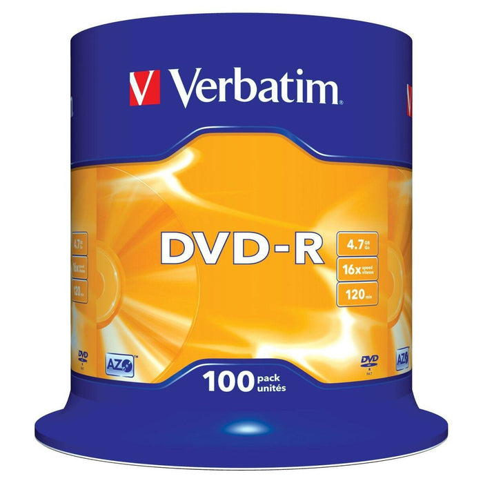 DVD-R Verbatim Matt Silver 100 Unități 4,7 GB 16x