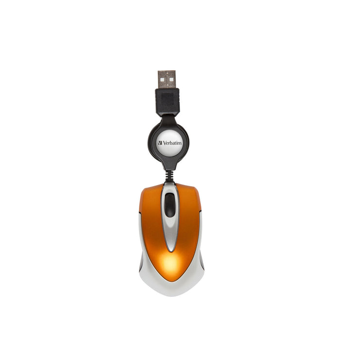 Mouse Optic Verbatim GO MINI TRAVEL Portocaliu