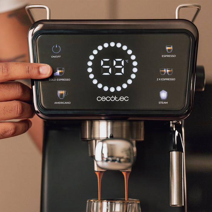 Espressor Cecotec Power Espresso Touch ColdBrew, 20 bar, rezervor 1,5 l, negru