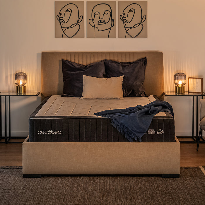 Saltea hibridă Cecotec Flow Select Breath 135x190, 135 × 190 cm, arcuri împachetate cu 7 zone, spumă viscoelastică