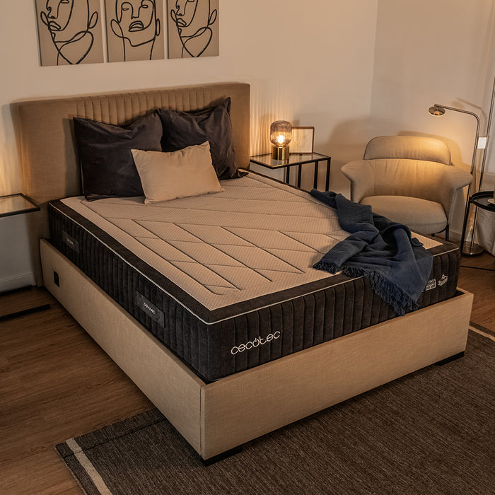 Saltea hibridă Cecotec Flow Select Breath 135x190, 135 × 190 cm, arcuri împachetate cu 7 zone, spumă viscoelastică