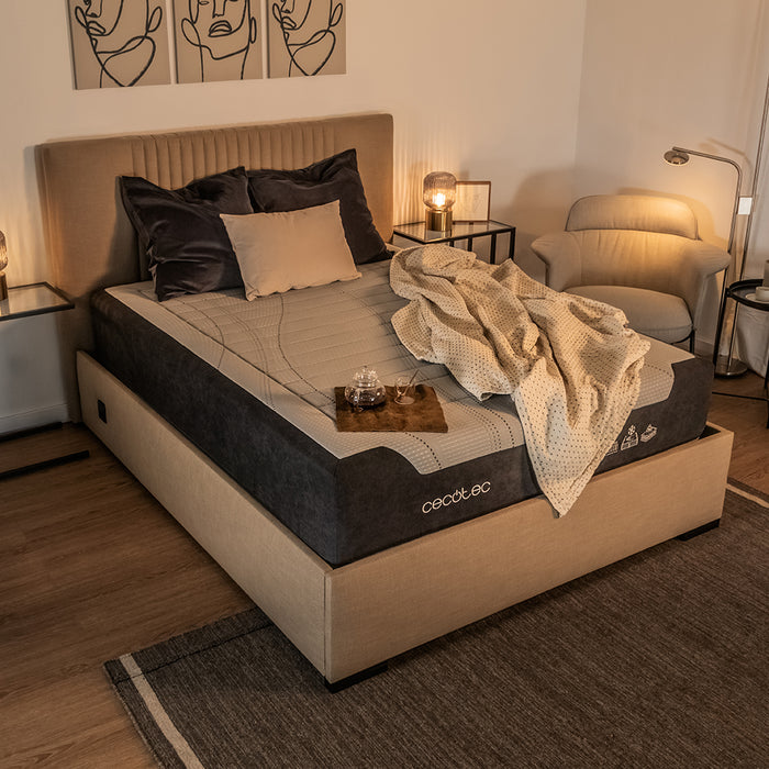 Saltea hibridă Cecotec Flow Select Earth 150x200, 150 × 200 cm, arcuri împachetate, 5 zone