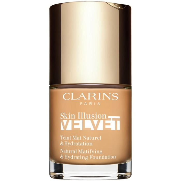 Fond de ten lichid Clarins Skin Illusion Velvet, matifiant, hidratant, nuanța 110,5W Roșcat, 30 ml
