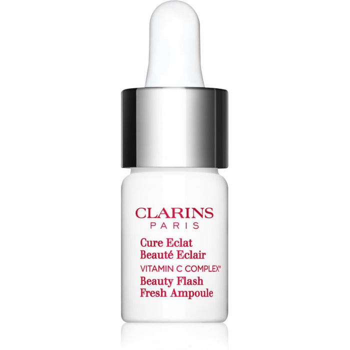 Ser de față Clarins Beauty Flash, cu complex de vitamina C, iluminator, 8 ml