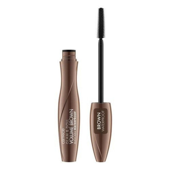 Mascara Catrice Glam & Doll, rezistentă la apă, pentru volum, maro, 10 ml