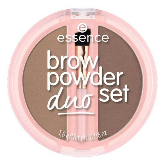 Pudră pentru sprâncene Essence Brow Powder Duo Set, mată, nuanța 03 Dark, 1,8 g