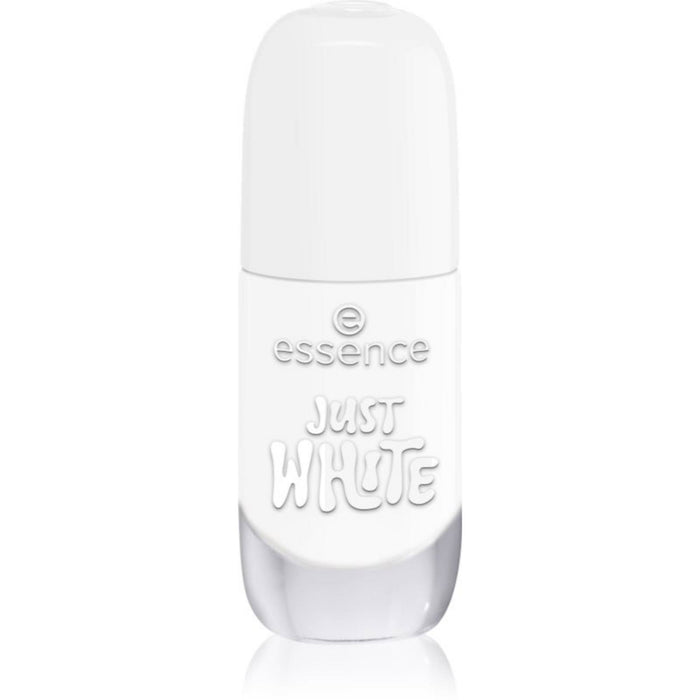 Lac de unghii Essence Just White, efect gel, nuanța 33 alb, 8 ml