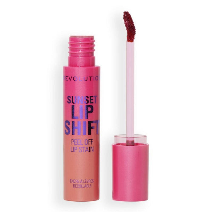 Tintă de buze peel-off Makeup Revolution Sunset Lip Shift, roz, vegană, de lungă durată, 3,6 ml