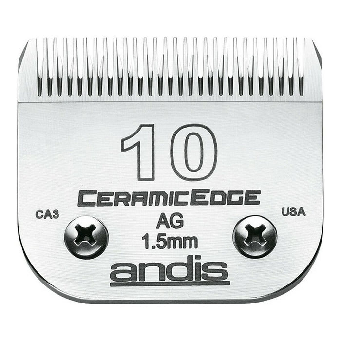 Lame de ras Andis 10 Ceramică Câine Oțel Oțel carbon (1,5 mm)