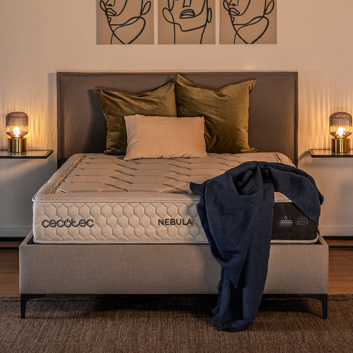 Saltea hibridă Cecotec Flow Select Nebula 120x190, 120 × 190 cm, multistrat, cu arcuri împachetate individual