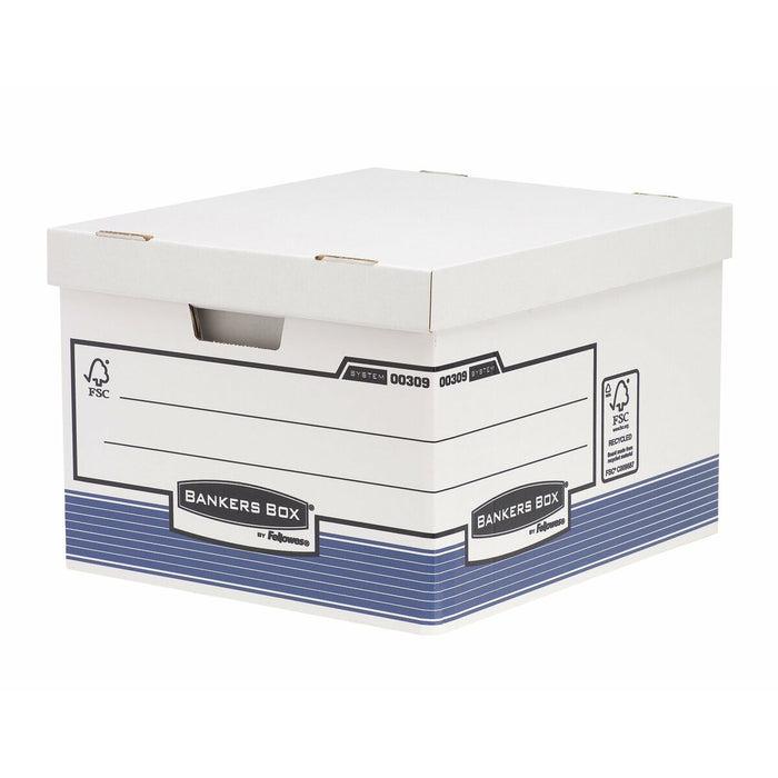 Dosar de arhivare Fellowes Albastru Alb Din A4 29,4 x 38,7 x 44,5 cm