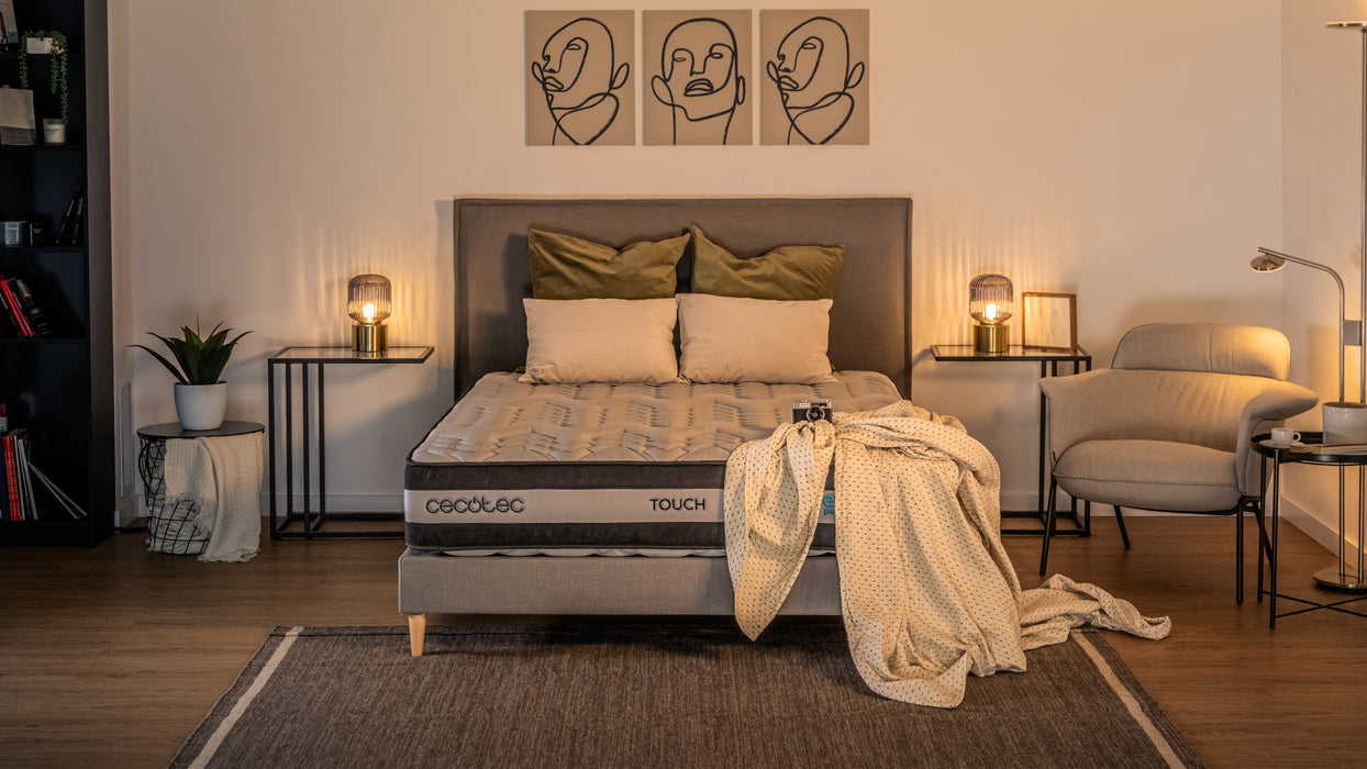 Saltea hibridă Cecotec Flow Select Touch 160x200, 160 × 200 cm, arcuri împachetate individual, spumă Soft 40
