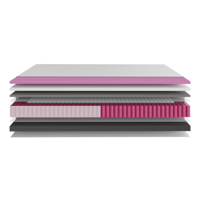 Saltea hibridă Cecotec Flow Select Bolt 150x200, 150 × 200 cm, arcuri împachetate individual, husă detașabilă