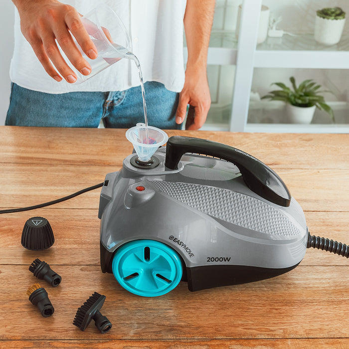 Aparat de curățat cu abur Cecotec HydroSteam 2000 EasyHome Max, 2000 W, rezervor 2 l, presiune 5 bar, 16 accesorii