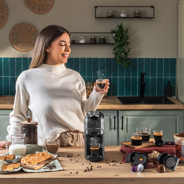 Espressor 3 în 1 Cecotec FreeStyle Compact, 1450 W, 19 bar, rezervor 0,6 l