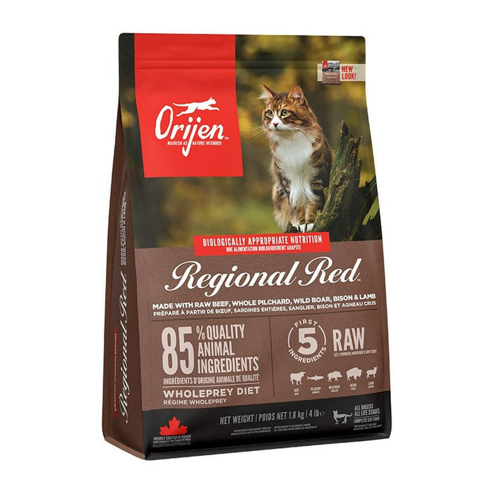 Mâncare pentru pisici Orijen Regional Red Adult Vițel Carne de oaie Carne de vită Laukinis šernas 1,8 kg