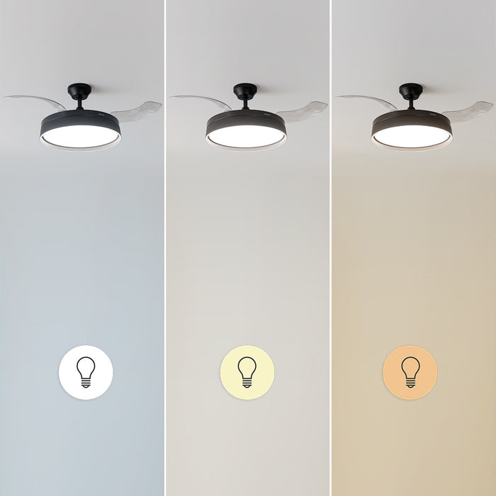 Ventilator de tavan cu iluminare Cecotec EnergySilence Aero 4200 Invisible Black, 35 W, diametru 106 cm, 6 viteze