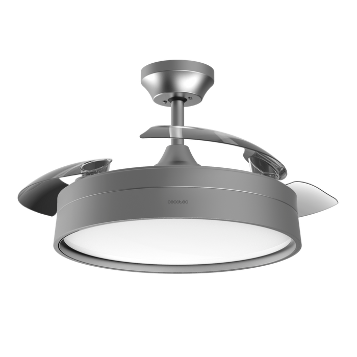 Ventilator de tavan cu pale retractabile Cecotec EnergySilence Aero 4200 Invisible Steel, 35 W, diametru 106 cm, 6 viteze