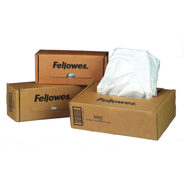 Genți/saci Fellowes 36055 Concasor de Hârtie Transparent 165 L (50 Unități)