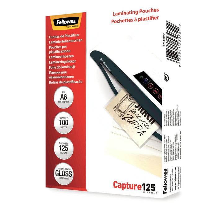 Manșoane de plastifiere Fellowes 5307201 100 Unități Transparent A6