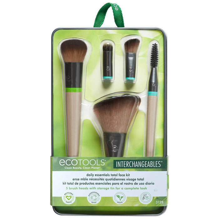 Set de Pensule de Machiaj Ecotools Daily Essentials Total Face Kit 8 Piese