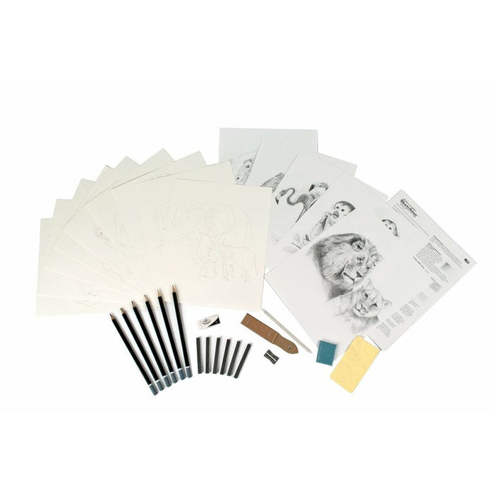 Set pentru desen Royal & Langnickel SKETCHING MADE EASY 33 Piese