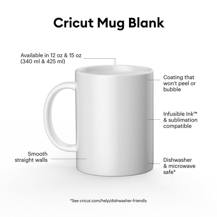 Ceașcă personalizabilă pentru plotter de tăiere Cricut Ceramic 2 Piese