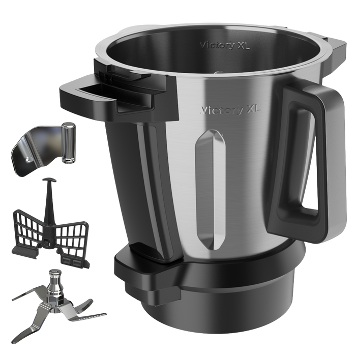 Vas și accesorii pentru robot de bucătărie Cecotec Mambo cooking Victory Jug & Accessories, oțel inoxidabil, lavabil în mașina de spălat vase