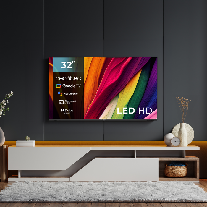 Televizor LED Cecotec A4 series ALH40032S, 32 inchi, HD, Google TV, clasa E