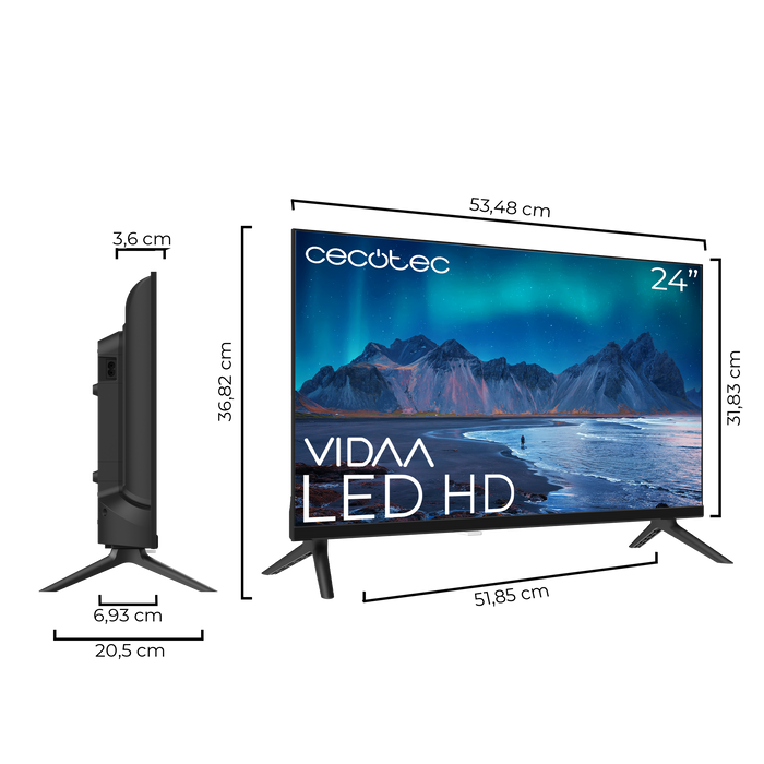 Televizor LED Cecotec A5 series ALH50024, 24", HD, clasa E