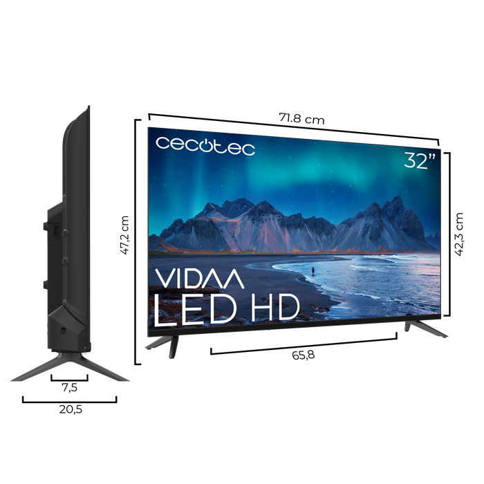 Televizor LED Cecotec A5 series ALH50032, 32”, HD, clasa E
