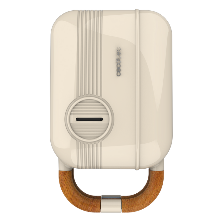 Aparat pentru sandvișuri Cecotec Rock'nToast Retro One Beige, 700 W, 3 perechi de plăci, bej