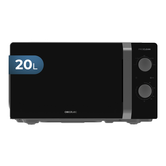 Cuptor cu microunde cu inverter Cecotec Proclean 2010 Inverter, 20 l, 700 W, 5 trepte, negru