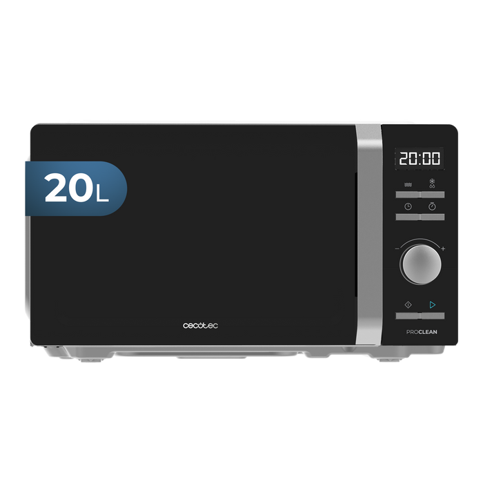 Cuptor cu microunde cu inverter Cecotec Proclean 5010 Inverter, 20 l, 700 W, 8 programe, negru