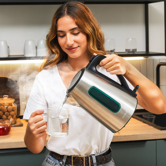 Fierbător electric Cecotec Thermosense 210 Steel, 1,7 l, 2200 W, oțel inoxidabil