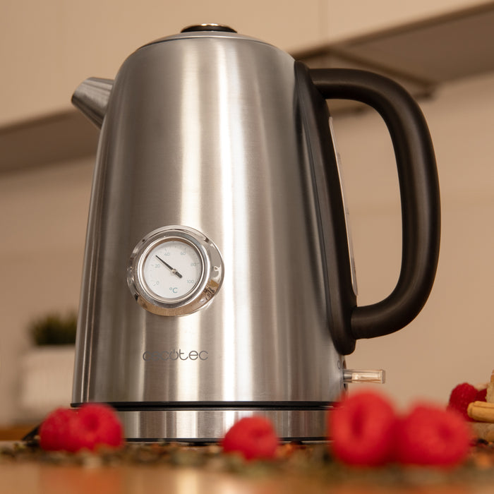 Fierbător electric Cecotec Thermosense 620 Vintage, 1,7 l, 2200 W, oțel inoxidabil