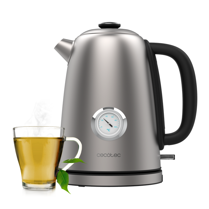 Fierbător electric Cecotec Thermosense 620 Vintage, 1,7 l, 2200 W, oțel inoxidabil