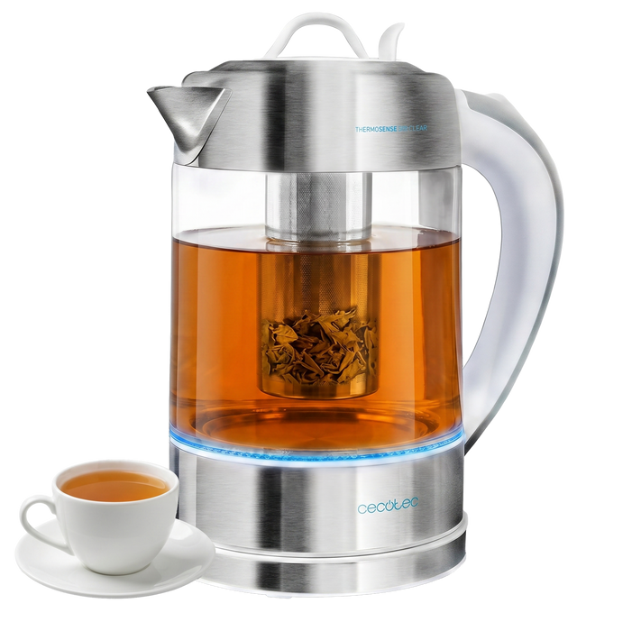 Fierbător electric Cecotec Thermosense 370 Clear Pro, 1,7 l, 2200 W, sticlă borosilicată