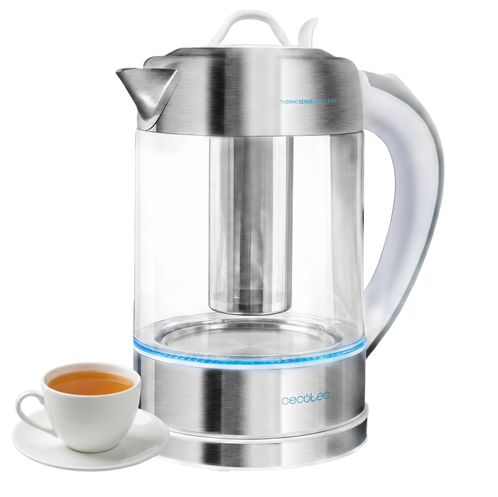 Fierbător electric Cecotec Thermosense 370 Clear Pro, 1,7 l, 2200 W, sticlă borosilicată
