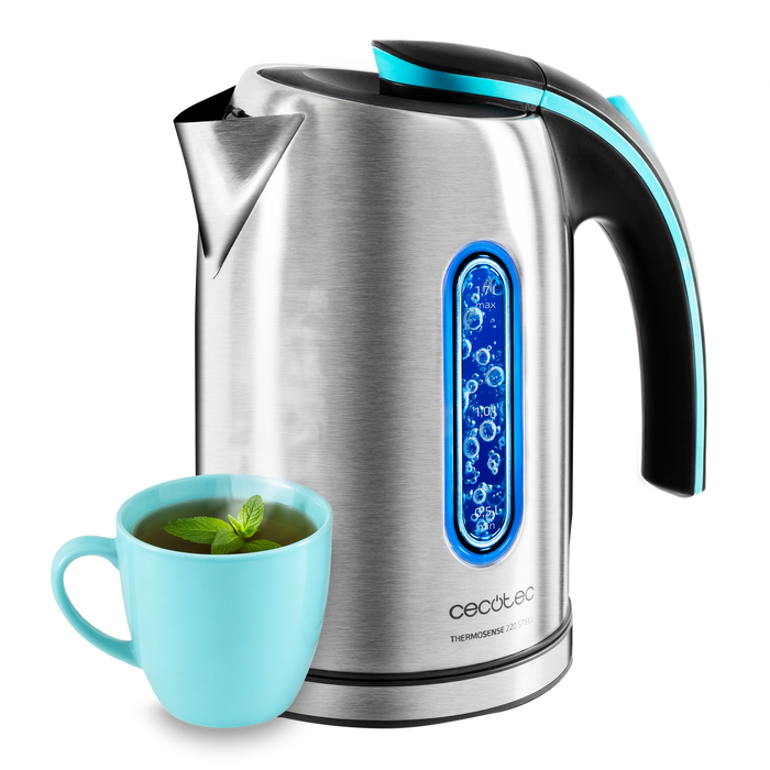 Fierbător electric Cecotec Thermosense 220 Steel Pro, 1,2 l, 1600 W, oțel inoxidabil