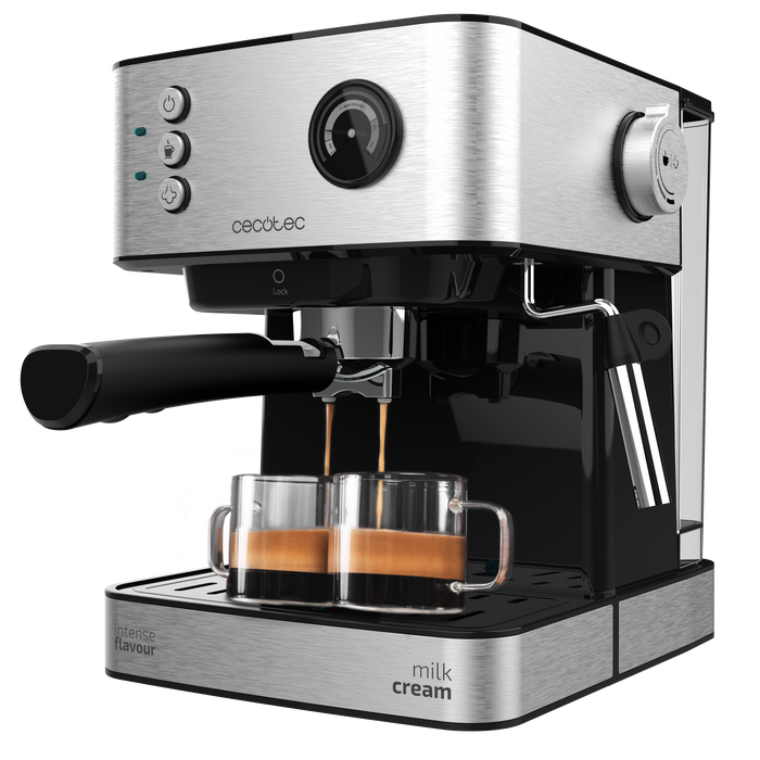 Espressor Cecotec Power Espresso 20 Matic Professionale, 850 W, 20 bari, rezervor 1,5 l, oțel