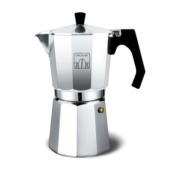 Cafetieră moka Cecotec Cumbia Mokclassic 1200 Shiny, 12 cești, aluminiu lucios