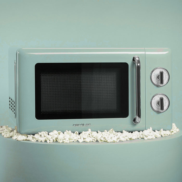 Cuptor cu microunde Cecotec ProClean 3010 Retro Green, 20 l, 700 W, 6 trepte de putere, verde