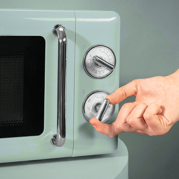 Cuptor cu microunde Cecotec ProClean 3010 Retro Green, 20 l, 700 W, 6 trepte de putere, verde